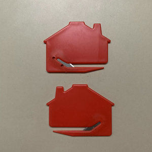 Abrecartas de regalo publicitario personalizado Abridor de correo de seguridad de regalo de agente inmobiliario en forma de casa - Product Image 4