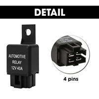 Relais automobile 12V 40A 4 broches normalement ouvert, petit relais de climatisation pour voiture DC