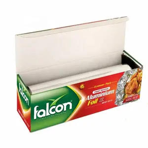 China Customized Packing Aluminum Foil Roll falcon Disposable Soft High Temperature Aluminium Foil For Restaurant papel