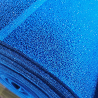 Rouleau de mousse de silicone à cellules ouvertes de fabrication chinoise, densité 150 kg/m³, épaisseur 15 mm, vente directe SHB-15-15, coussin bleu pour table à repasser