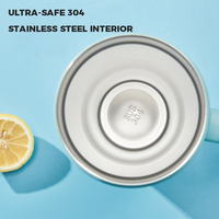 Gobelet isotherme en acier inoxydable de 40 oz avec poignée, couvercle et paille