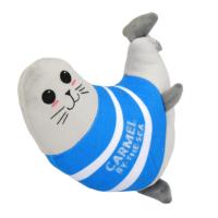 Peluche phoque rembourrée en coton PP, personnalisable, avec fourrure de phoque brodée – Meilleure vente