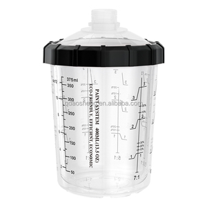 Vasos de plástico desechables para pintura con alimentación por gravedad para pistolas pulverizadoras HVLP/LVLP de 400 ml, kit OEM con vaso mezclador 3M PPS 1.0 - Product Image 1