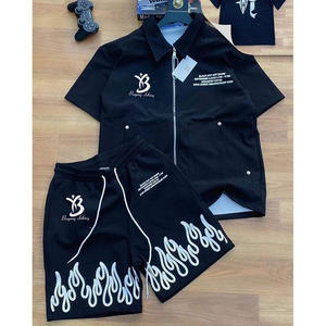 Completo Sportivo da Uomo 2 Pezzi con Logo Personalizzato, Traspirante, Estivo, con Zip, Pantaloncini <span class=keywords><strong>Cargo</strong></span>, T-Shirt e Polo - Product Image 4