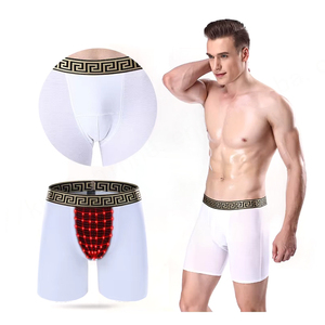 Nueva marca 95% algodón 5% spandex hombres pierna larga Boxer ropa interior de tiro medio más nuevo diseño hombres Boxers ropa interior pantalones cortos - Product Image 2