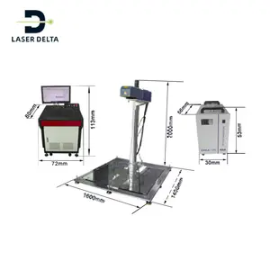 Fiber lazer işaretleme makinesi 3D Galvo büyük boy cam işaretleme oyma makinesi geniş Format lazer işaretleyici CNC