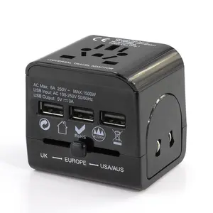 Wonplug Electronics Products Gifts 2023 Ideas AU US UK EU All in 1 International Travel Adapter 3USB Ports Accept Customization