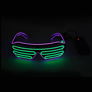 Lunettes de mode lumineuses Neonglo, lunettes de soleil à obturateur EL bicolores, adultes, enfants, cosplay, mariage, Noël, Halloween, boîte de nuit, concert - Product Image 2