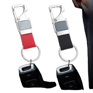 High Quality Luxury Men's Zinc Alloy Silver Letter Style Embossed Printing Car Key Keychain Metal Head <b>Keyring</b> <b>Bottle</b> <b>Opener</b> - Product Image 1