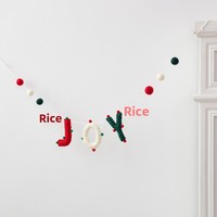Guirlande de Noël moderne en feutre de laine, bannière suspendue pour sapin de Noël, vente en gros