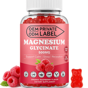 OEM fabrika kaynağı magnezyum glisinat Gummies <span class=keywords><strong>Vitamin</strong></span> <span class=keywords><strong>D</strong></span> B6 takviyesi geliştirilmiş uyku vitaminleri magnezyum glisinat Gummies - Product Image 1