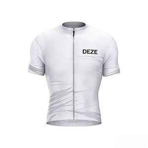 Maillot de cyclisme de route et de VTT pour <span class=keywords><strong>homme</strong></span> à manches courtes, logo personnalisé, <span class=keywords><strong>anti</strong></span>-<span class=keywords><strong>UV</strong></span>, coupe ergonomique, évacuation de l'humidité, polyester respirant - Product Image 1