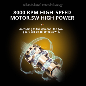 KEMEI Km-t105 Mini <span class=keywords><strong>rasoir</strong></span> à barbe électrique à grande vitesse Bronze Matel Relief Type C Mens Razor Led Display Shaving Tools Twin Heads - Product Image 3