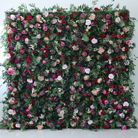 Weiße Rosen-Blumenwand Realistische Dekoration Künstliche Pflanzenwand Künstlicher Hintergrund 2,4m X 2,4m