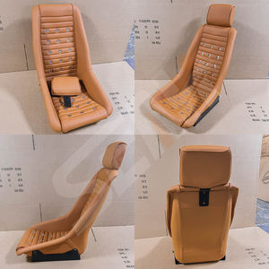 Коричневое модифицированное автомобильное сиденье WZSEAHI для японских фанатов классического автомобиля гоночного автомобиля ковшеобразное сиденье - Product Image 3