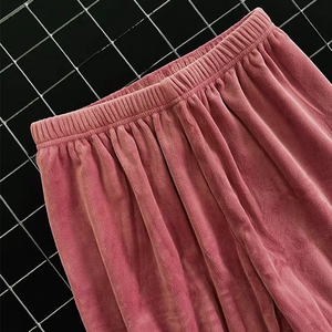 Conjunto de <span class=keywords><strong>Pijama</strong></span> de Franela de Forro <span class=keywords><strong>Polar</strong></span> con <span class=keywords><strong>Botones</strong></span> y Cárdigan de Invierno de 2 Piezas para Mujer, Personalizado por el Fabricante - Product Image 4