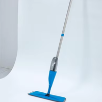 Serpillère automatique à pulvérisation pour sols durs avec essorage manuel et bouteille de pulvérisation rechargeable pour le nettoyage des sols