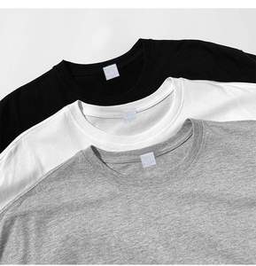 Custom 100% Cotton Knitted Loose <b>Fit</b> Short Sleeve Breathable Men's Casual <b>T</b>-<b>Shirts</b>-<b>White</b> Custom Colors - Product Image 3
