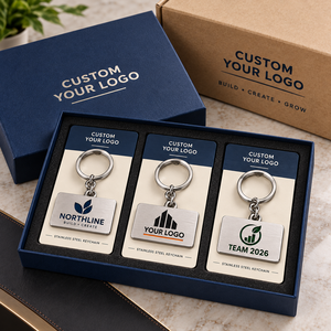 Llaveros Personalizados de Acero Inoxidable Cepillado con Logotipo Grabado a Láser, Anillos Metálicos para Regalos Corporativos, Fabricación OEM ODM - Product Image 2
