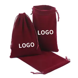 5*7CM Pequenos Sacos De Veludo Personalizado Tecido Rosa Bolsas Sacos Para Relógios Headset Drawstring Gift Bags Luxo