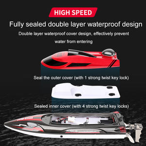 Lancha RC de Alta Velocidad con Control Proporcional Completo, 25KM/H, Control Remoto, Luces LED y Retorno Automático - Product Image 4