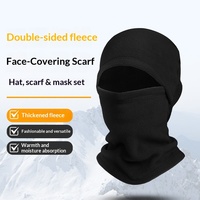 Masque d'équitation automne-hiver coupe-vent chaud en polaire/velours, cagoule unisexe en spandex/polyester
