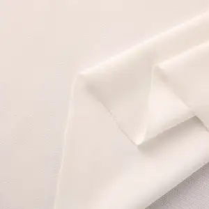 Crepe White FDY DTY ITY Fabric Polyester Lycra Knit Jersey