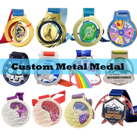 Vente en gros de médailles personnalisées en métal 3D or, argent et bronze pour marathon et course à pied, avec sublimation, à prix abordable