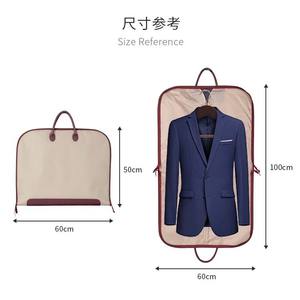 High Quality Garment Bag 600D Oxford with Leather Cover <b>Travel</b> Suit Dust Cover Foldable Clothes Cover <b>Dress</b> Suit Bag - Product Image 2