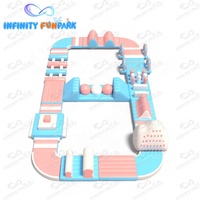 Parc aquatique flottant gonflable personnalisable pour la mer/le lac - Structure de jeu aquatique modulaire avec murs d'escalade pour parcs aquatiques