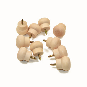Maniglia in legno a fungo manopola per cassetto a foro singolo manopola per cassetto in legno di loto 29mm - Product Image 2