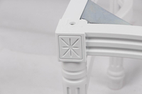 Chaise Louis à dossier rond blanc LUS-C006-Résine empilable pour sièges de restaurant durables