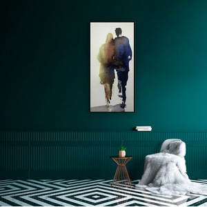 Cuadro Decorativo Abstracto enmarcado en PS con Acuarela <span class=keywords><strong>de</strong></span> <span class=keywords><strong>Pareja</strong></span>, Pintura Moderna y Romántica <span class=keywords><strong>para</strong></span> Decoración del Hogar, <span class=keywords><strong>para</strong></span> Sala <span class=keywords><strong>de</strong></span> Estar o Dormitorio - Product Image 3