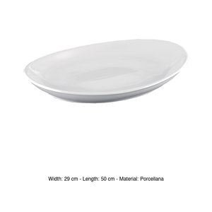 Assiette de service ovale en porcelaine Hotel Barca 50 × 29 cm 0101500 Mps - Product Image 3