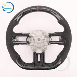<span class=keywords><strong>Volant</strong></span> en fibre de carbone forgée pour Volkswagen VW up Amarok Eos Transporter T-roc Beetle R Line Polo 6r Scirocco Jetta - En stock - Product Image 6
