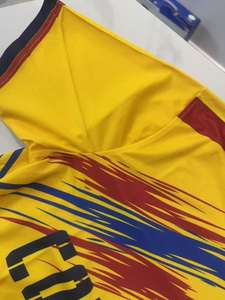 زي كرة قدم 2026 بأكمام قصيرة وياقة عالية من النسيج الشبكي بنمط صلب للرجال، سترة للمشجعين من البرازيل والأرجنتين وألمانيا وفرنسا للصيف - Product Image 3