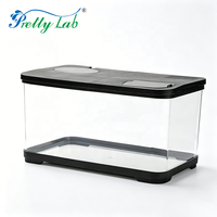 Aquarium écologique de bureau, aquarium domestique en plastique transparent de grande capacité pour l'aménagement paysager du salon