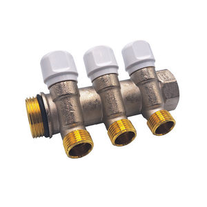 Collettore a fase singola con attacco a vite 1" x 1/2, connettore idraulico a 4 vie per alimentazione idrica - Product Image 1