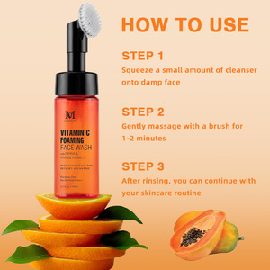Nettoyant <span class=keywords><strong>visage</strong></span> personnalisé OEM avec logo, hydratant naturel, traitement anti-acné, nettoyant moussant à la vitamine C pour femmes et hommes - Product Image 5