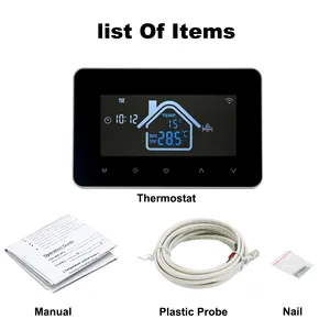 Thermostat intelligent WiFi Tuya pour le <span class=keywords><strong>chauffage</strong></span> électrique au sol et à l'eau <span class=keywords><strong>Design</strong></span> moderne avec écran LCD ABS et PC pour hôtels et chambres - Product Image 2