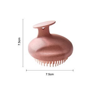 Brosse exfoliante pour le cuir chevelu en paille de blé biodégradable, brosse à shampooing pour cheveux, brosse de massage du cuir chevelu en TPEE souple et imperméable - Product Image 4