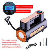 Penjualan laris Inflator ban mini Digital lampu LED portabel 12V otomatis pompa kompresor udara ban mobil