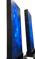 360 °   Pantalla Publicitaria LED Giratoria de 7 Capas, Torre de Visualización Interactiva Inteligente con IA y Rotación Mecánica