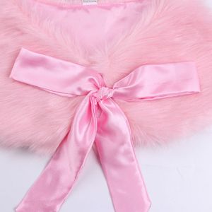 ガールズプリンセスフェイクファーボレロショルダーケープウェディングショールラップストールプリンセスショールストールシュラグ - Product Image 3