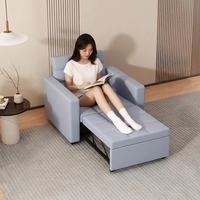 Canapé-lit pliant tout-en-un, modèle 5677, lit simple/double escamotable pour petit appartement