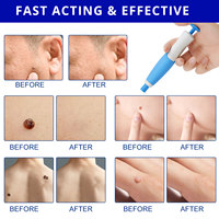 ELAIMEI Stylo anti-verrues et anti-taches cutanées 2 en 1, Kit d'élimination des excroissances cutanées avec lingettes nettoyantes et patch réparateur
