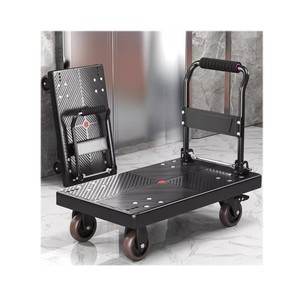 Multipurpose 90*60cm 500kg Black Folding Easy <b>Moving</b> Hand Push Cart Platform <b>Trolley</b> for Agriculture - Product Image 3