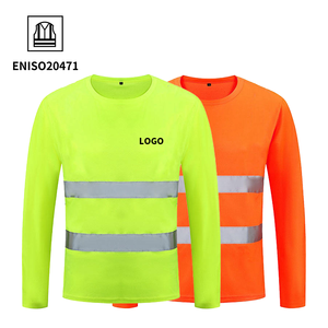 Khả năng hiển thị cao khai thác cơ khí phản quang Polyester công nghiệp màu vàng cam xây dựng tùy chỉnh làm việc người đàn ông làm việc Hi VIS Áo sơ mi - Product Image 2