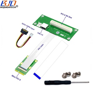 <strong>Vertical</strong> PCI-E 8X Slot + <strong>USB</strong> 2.0 <strong>Connector</strong> to Mini PCI-E MPCIe Adapter Converter Card Magnetic Pad With High Speed FPC Cable - Product Image 1