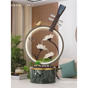 Décoration créative pour aquarium, fontaine à eau en métal avec lumières, pour la décoration de la maison, cadeau - Product Image 2
